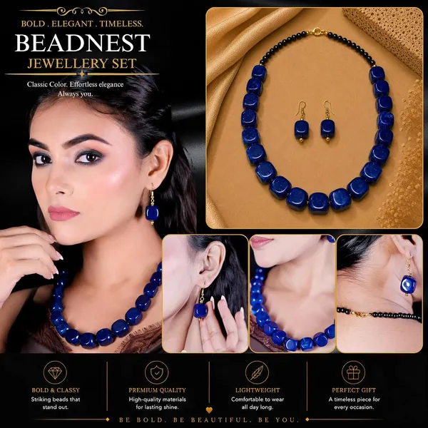 Faux_Gemstone_Bead_Necklace_For_Women_Natural_Stone_Inspired_Acrylic_Beaded_Necklace_Boho_Earthy_Statement_Jewellery_Navratri_Diwali_Party_Gift_Ethnic_Fashion
