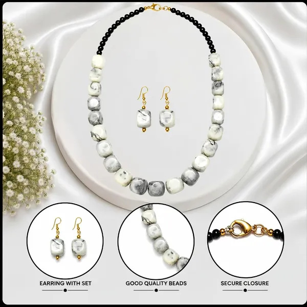 Faux_Gemstone_Bead_Necklace_For_Women_Natural_Stone_Inspired_Acrylic_Beaded_Necklace_Boho_Earthy_Statement_Jewellery_Navratri_Diwali_Party_Gift_Ethnic_Fashion