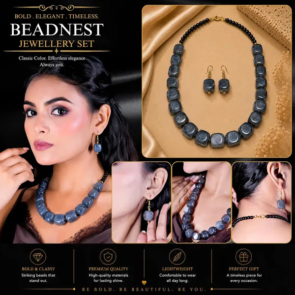 Faux_Gemstone_Bead_Necklace_For_Women_Natural_Stone_Inspired_Acrylic_Beaded_Necklace_Boho_Earthy_Statement_Jewellery_Navratri_Diwali_Party_Gift_Ethnic_Fashion