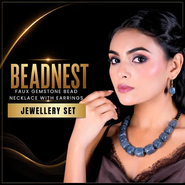 Faux_Gemstone_Bead_Necklace_For_Women_Natural_Stone_Inspired_Acrylic_Beaded_Necklace_Boho_Earthy_Statement_Jewellery_Navratri_Diwali_Party_Gift_Ethnic_Fashion