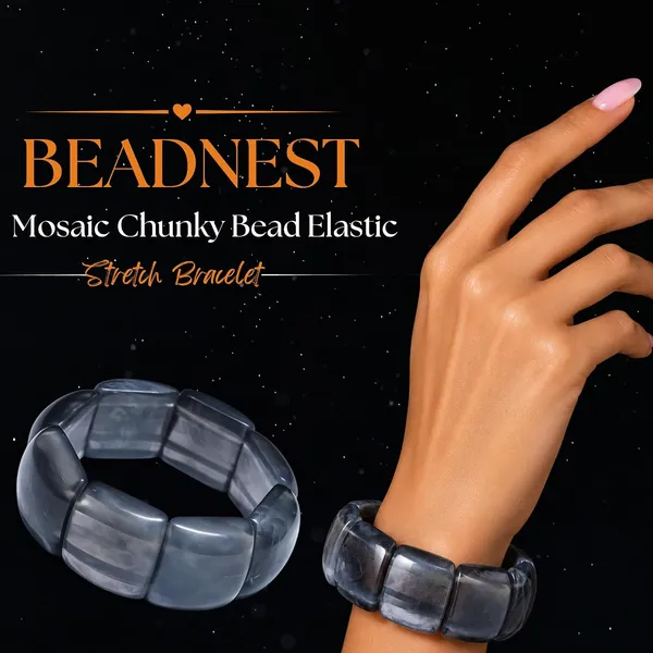 Mosaic_Chunky_Bead_Elastic_Stretch_Bracelet_For_Women_Small_Square_Stackable_Bead_Bracelet_Dainty_Acrylic_Fashion_Jewellery_Navratri_Diwali_Party_Gift_Boho_Daily_Wear
