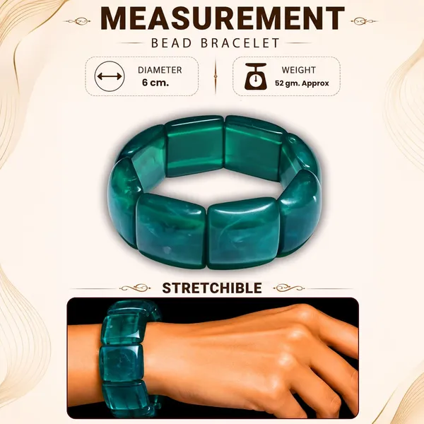 Mosaic_Chunky_Bead_Elastic_Stretch_Bracelet_For_Women_Small_Square_Stackable_Bead_Bracelet_Dainty_Acrylic_Fashion_Jewellery_Navratri_Diwali_Party_Gift_Boho_Daily_Wear