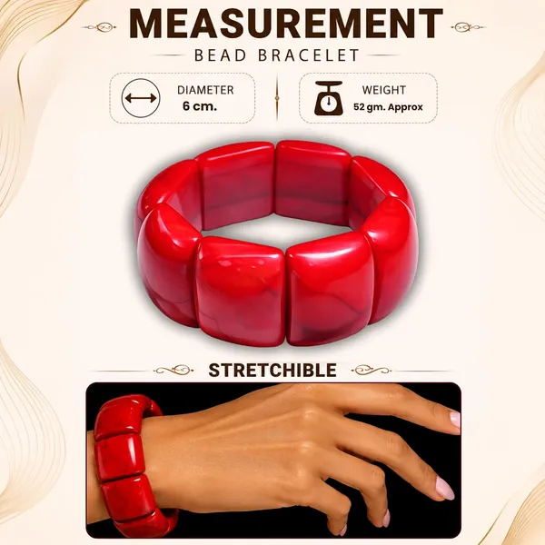 Mosaic_Chunky_Bead_Elastic_Stretch_Bracelet_For_Women_Small_Square_Stackable_Bead_Bracelet_Dainty_Acrylic_Fashion_Jewellery_Navratri_Diwali_Party_Gift_Boho_Daily_Wear