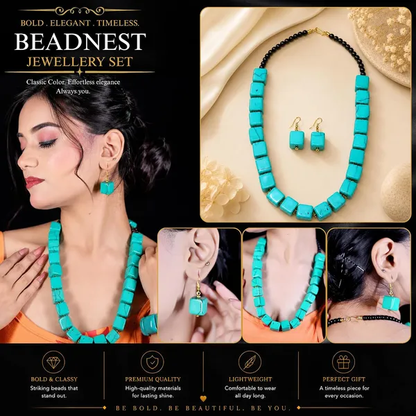 Cube_Dice_Bead_Necklace_For_Women_Chunky_Square_Block_Beaded_Statement_Necklace_Bold_Acrylic_Fashion_Jewellery_Navratri_Diwali_Party_Gift_Ethnic_Boho_Casual