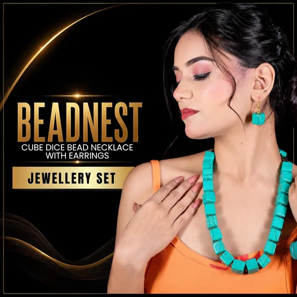 Cube_Dice_Bead_Necklace_For_Women_Chunky_Square_Block_Beaded_Statement_Necklace_Bold_Acrylic_Fashion_Jewellery_Navratri_Diwali_Party_Gift_Ethnic_Boho_Casual