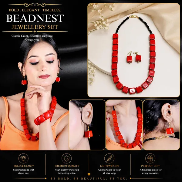 Cube_Dice_Bead_Necklace_For_Women_Chunky_Square_Block_Beaded_Statement_Necklace_Bold_Acrylic_Fashion_Jewellery_Navratri_Diwali_Party_Gift_Ethnic_Boho_Casual