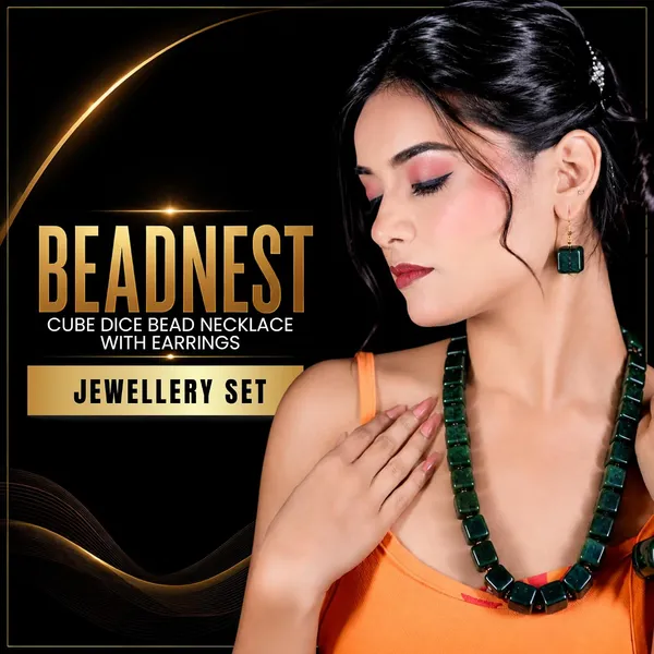 Cube_Dice_Bead_Necklace_For_Women_Chunky_Square_Block_Beaded_Statement_Necklace_Bold_Acrylic_Fashion_Jewellery_Navratri_Diwali_Party_Gift_Ethnic_Boho_Casual