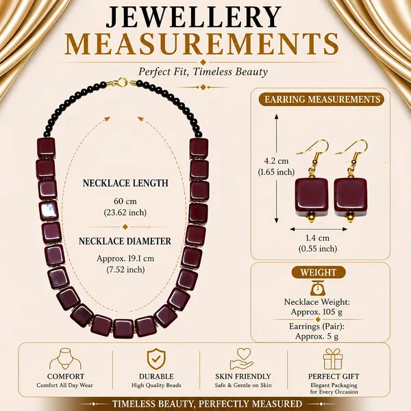 Cube_Dice_Bead_Necklace_For_Women_Chunky_Square_Block_Beaded_Statement_Necklace_Bold_Acrylic_Fashion_Jewellery_Navratri_Diwali_Party_Gift_Ethnic_Boho_Casual