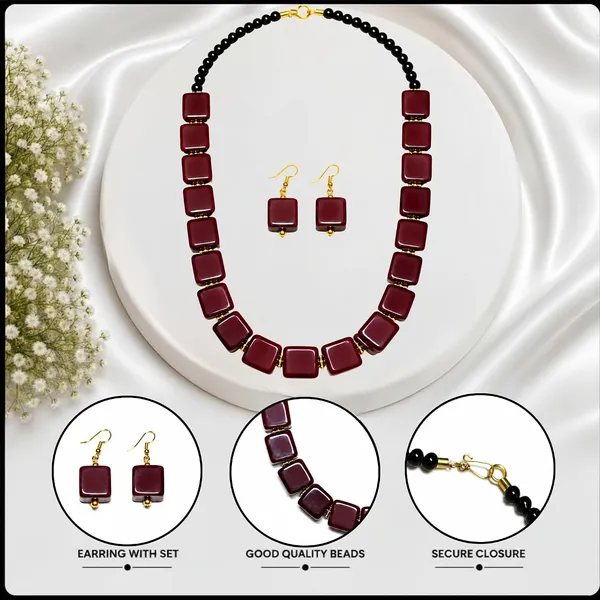 Cube_Dice_Bead_Necklace_For_Women_Chunky_Square_Block_Beaded_Statement_Necklace_Bold_Acrylic_Fashion_Jewellery_Navratri_Diwali_Party_Gift_Ethnic_Boho_Casual