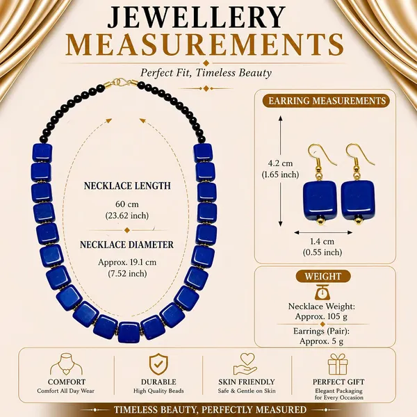 Cube_Dice_Bead_Necklace_For_Women_Chunky_Square_Block_Beaded_Statement_Necklace_Bold_Acrylic_Fashion_Jewellery_Navratri_Diwali_Party_Gift_Ethnic_Boho_Casual