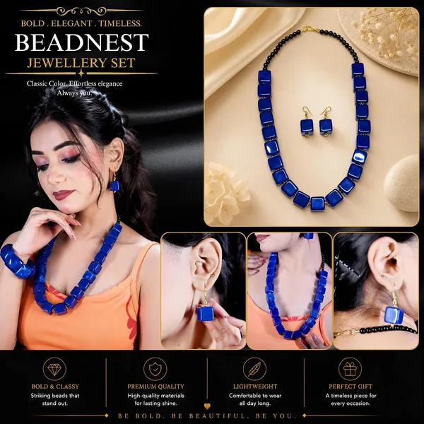 Cube_Dice_Bead_Necklace_For_Women_Chunky_Square_Block_Beaded_Statement_Necklace_Bold_Acrylic_Fashion_Jewellery_Navratri_Diwali_Party_Gift_Ethnic_Boho_Casual