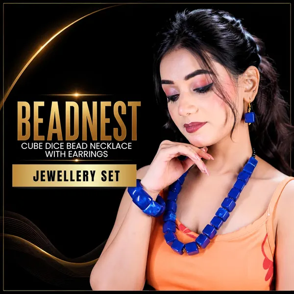 Cube_Dice_Bead_Necklace_For_Women_Chunky_Square_Block_Beaded_Statement_Necklace_Bold_Acrylic_Fashion_Jewellery_Navratri_Diwali_Party_Gift_Ethnic_Boho_Casual