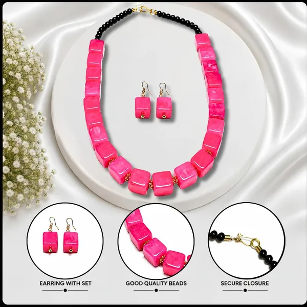 Cube_Dice_Bead_Necklace_For_Women_Chunky_Square_Block_Beaded_Statement_Necklace_Bold_Acrylic_Fashion_Jewellery_Navratri_Diwali_Party_Gift_Ethnic_Boho_Casual