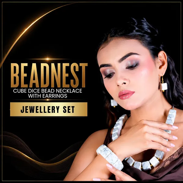 Cube_Dice_Bead_Necklace_For_Women_Chunky_Square_Block_Beaded_Statement_Necklace_Bold_Acrylic_Fashion_Jewellery_Navratri_Diwali_Party_Gift_Ethnic_Boho_Casual