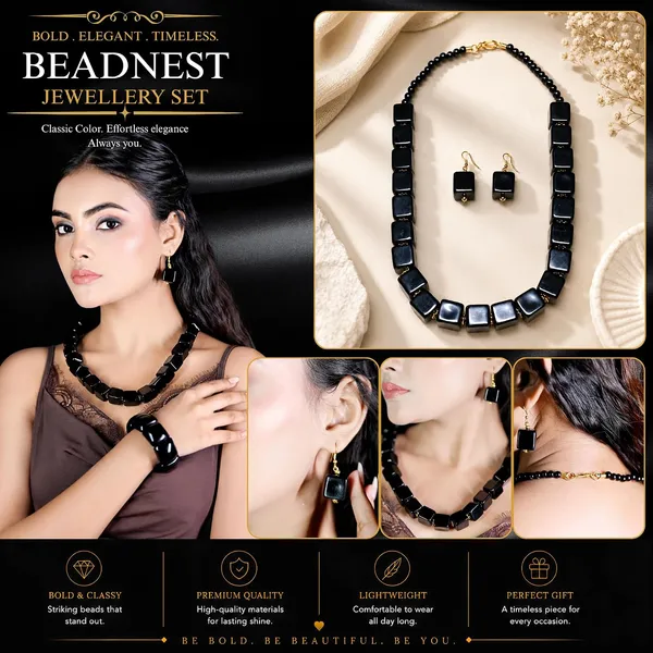 Cube_Dice_Bead_Necklace_For_Women_Chunky_Square_Block_Beaded_Statement_Necklace_Bold_Acrylic_Fashion_Jewellery_Navratri_Diwali_Party_Gift_Ethnic_Boho_Casual