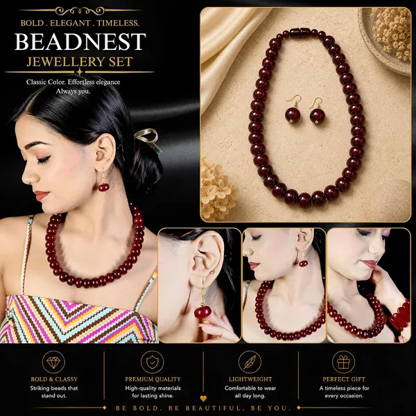 Petite_Pearl_Round_Bead_Necklace_For_Women_Dainty_Acrylic_Beaded_Layering_Necklace_Delicate_Fashion_Jewellery_Navratri_Diwali_Daily_Wear_Gift_Ethnic_Boho_Casual
