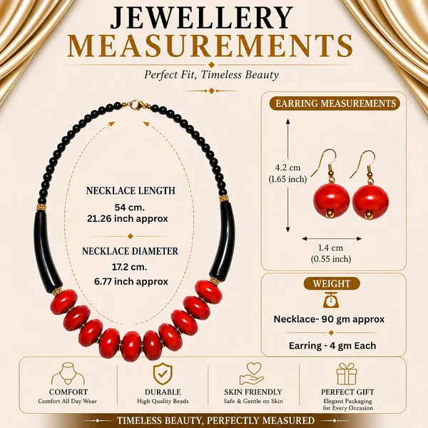 Graduated_Coin_Disc_Bead_Necklace_For_Women_Flat_Circular_Cascading_Beaded_Statement_Necklace_Bold_Acrylic_Fashion_Jewellery_Navratri_Diwali_Party_Gift_Ethnic_Boho