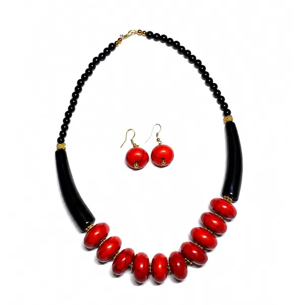 Graduated_Coin_Disc_Bead_Necklace_For_Women_Flat_Circular_Cascading_Beaded_Statement_Necklace_Bold_Acrylic_Fashion_Jewellery_Navratri_Diwali_Party_Gift_Ethnic_Boho