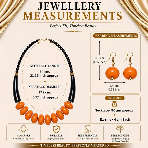 Graduated_Coin_Disc_Bead_Necklace_For_Women_Flat_Circular_Cascading_Beaded_Statement_Necklace_Bold_Acrylic_Fashion_Jewellery_Navratri_Diwali_Party_Gift_Ethnic_Boho