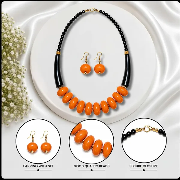 Graduated_Coin_Disc_Bead_Necklace_For_Women_Flat_Circular_Cascading_Beaded_Statement_Necklace_Bold_Acrylic_Fashion_Jewellery_Navratri_Diwali_Party_Gift_Ethnic_Boho