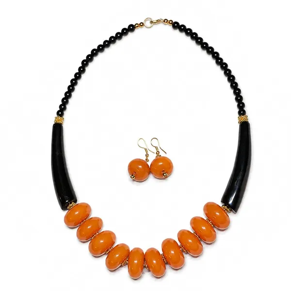 Graduated_Coin_Disc_Bead_Necklace_For_Women_Flat_Circular_Cascading_Beaded_Statement_Necklace_Bold_Acrylic_Fashion_Jewellery_Navratri_Diwali_Party_Gift_Ethnic_Boho
