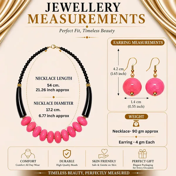 Graduated_Coin_Disc_Bead_Necklace_For_Women_Flat_Circular_Cascading_Beaded_Statement_Necklace_Bold_Acrylic_Fashion_Jewellery_Navratri_Diwali_Party_Gift_Ethnic_Boho
