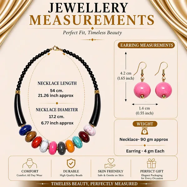Graduated_Coin_Disc_Bead_Necklace_For_Women_Flat_Circular_Cascading_Beaded_Statement_Necklace_Bold_Acrylic_Fashion_Jewellery_Navratri_Diwali_Party_Gift_Ethnic_Boho