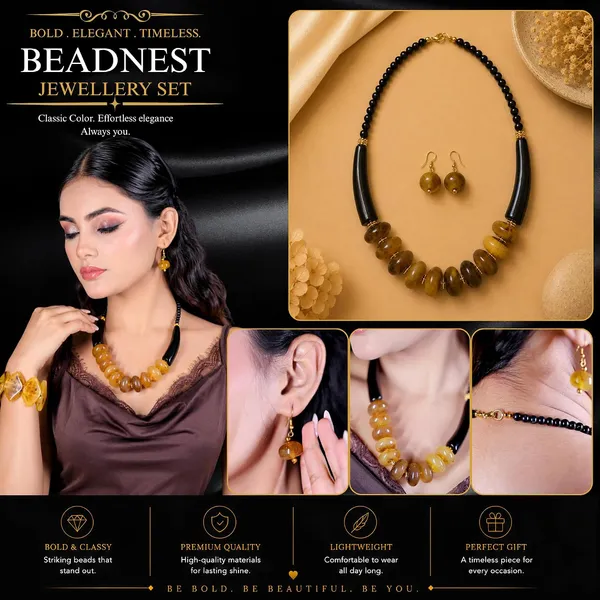 Graduated_Coin_Disc_Bead_Necklace_For_Women_Flat_Circular_Cascading_Beaded_Statement_Necklace_Bold_Acrylic_Fashion_Jewellery_Navratri_Diwali_Party_Gift_Ethnic_Boho