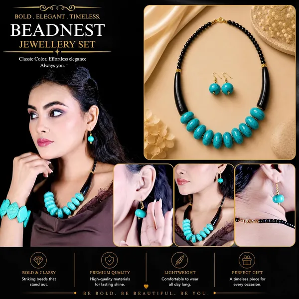 Graduated_Coin_Disc_Bead_Necklace_For_Women_Flat_Circular_Cascading_Beaded_Statement_Necklace_Bold_Acrylic_Fashion_Jewellery_Navratri_Diwali_Party_Gift_Ethnic_Boho