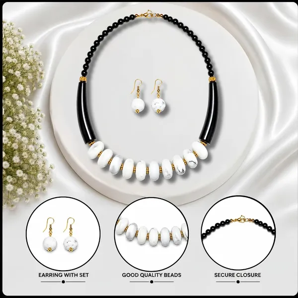 Graduated_Coin_Disc_Bead_Necklace_For_Women_Flat_Circular_Cascading_Beaded_Statement_Necklace_Bold_Acrylic_Fashion_Jewellery_Navratri_Diwali_Party_Gift_Ethnic_Boho