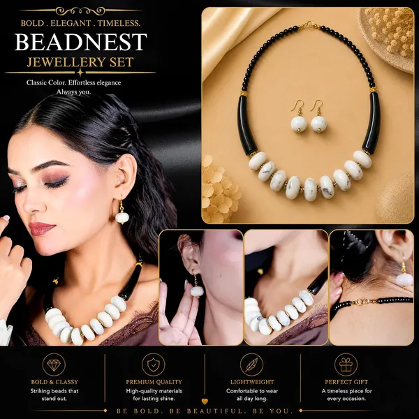 Graduated_Coin_Disc_Bead_Necklace_For_Women_Flat_Circular_Cascading_Beaded_Statement_Necklace_Bold_Acrylic_Fashion_Jewellery_Navratri_Diwali_Party_Gift_Ethnic_Boho