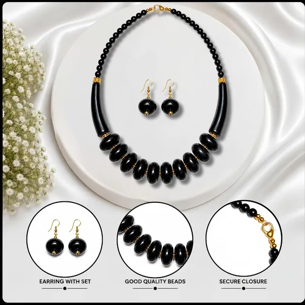 Graduated_Coin_Disc_Bead_Necklace_For_Women_Flat_Circular_Cascading_Beaded_Statement_Necklace_Bold_Acrylic_Fashion_Jewellery_Navratri_Diwali_Party_Gift_Ethnic_Boho