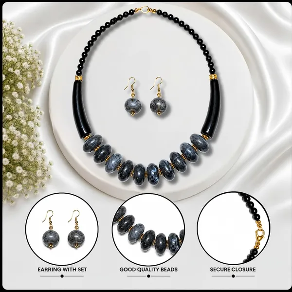 Graduated_Coin_Disc_Bead_Necklace_For_Women_Flat_Circular_Cascading_Beaded_Statement_Necklace_Bold_Acrylic_Fashion_Jewellery_Navratri_Diwali_Party_Gift_Ethnic_Boho