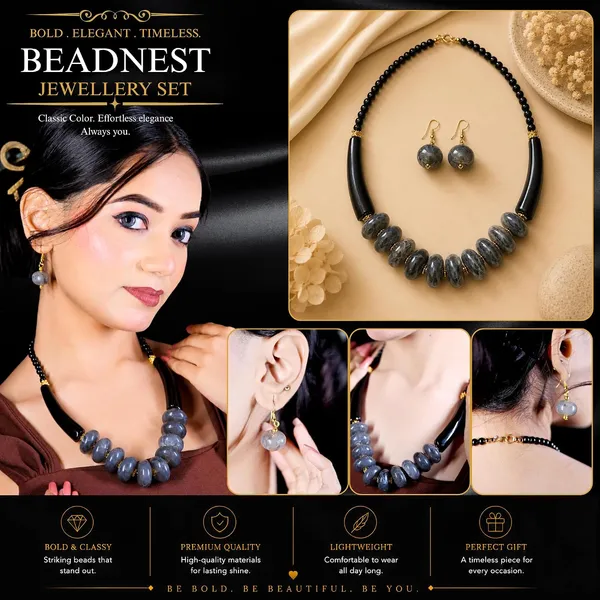 Graduated_Coin_Disc_Bead_Necklace_For_Women_Flat_Circular_Cascading_Beaded_Statement_Necklace_Bold_Acrylic_Fashion_Jewellery_Navratri_Diwali_Party_Gift_Ethnic_Boho