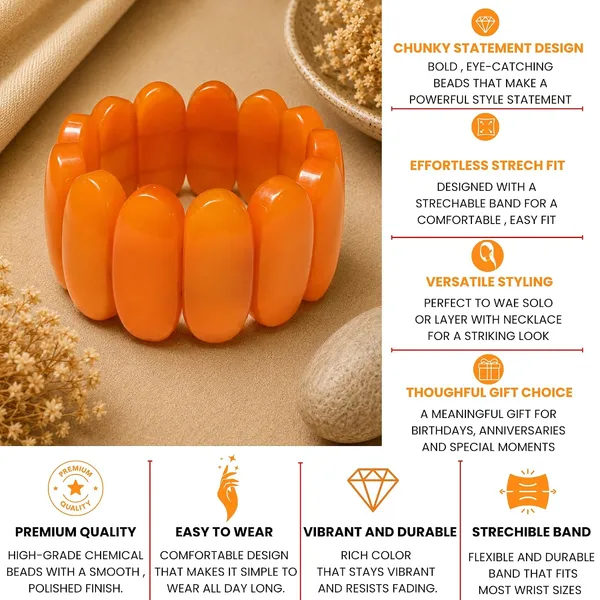 Smooth_Orbit_Bead_Elastic_Stretch_Bracelet_For_Women_Classic_Round_Polished_Bead_Bracelet_Stackable_Acrylic_Fashion_Jewellery_Navratri_Diwali_Party_Gift_Boho_Daily_Wear