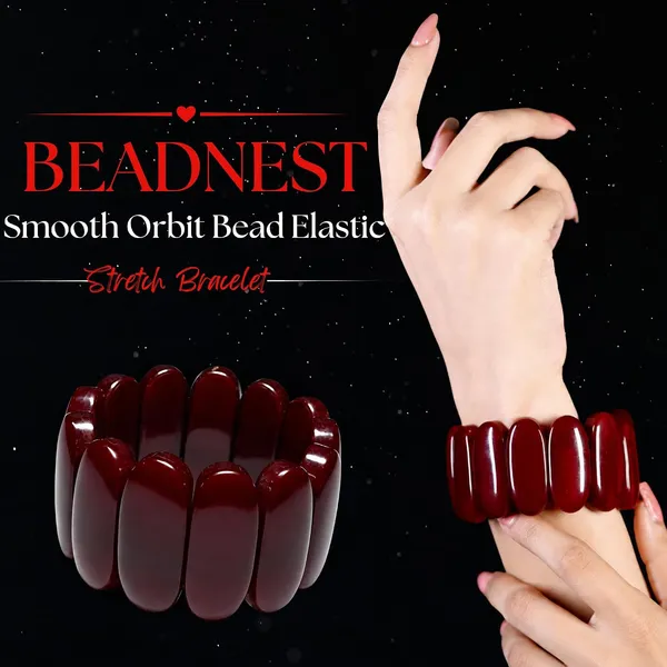 Smooth_Orbit_Bead_Elastic_Stretch_Bracelet_For_Women_Classic_Round_Polished_Bead_Bracelet_Stackable_Acrylic_Fashion_Jewellery_Navratri_Diwali_Party_Gift_Boho_Daily_Wear