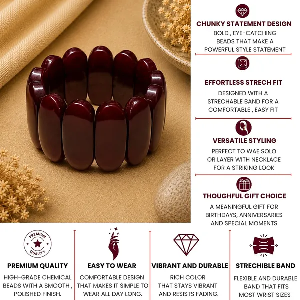 Smooth_Orbit_Bead_Elastic_Stretch_Bracelet_For_Women_Classic_Round_Polished_Bead_Bracelet_Stackable_Acrylic_Fashion_Jewellery_Navratri_Diwali_Party_Gift_Boho_Daily_Wear
