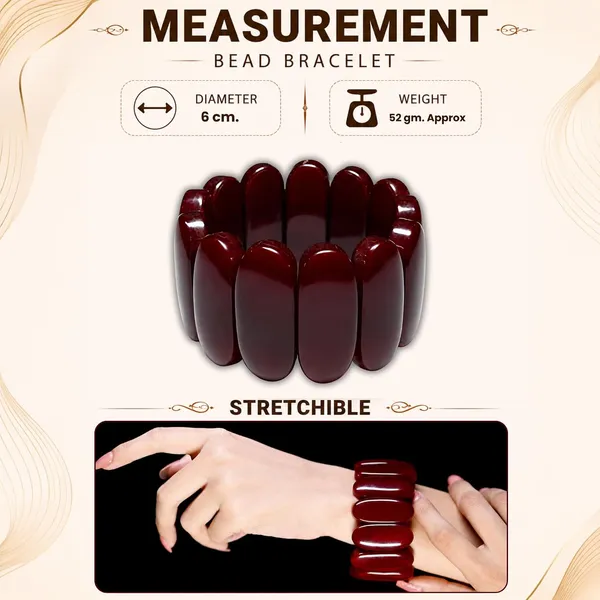 Smooth_Orbit_Bead_Elastic_Stretch_Bracelet_For_Women_Classic_Round_Polished_Bead_Bracelet_Stackable_Acrylic_Fashion_Jewellery_Navratri_Diwali_Party_Gift_Boho_Daily_Wear