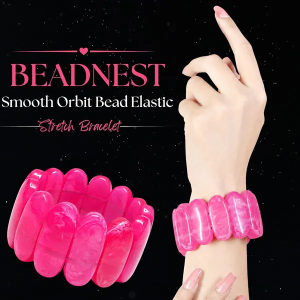 Smooth_Orbit_Bead_Elastic_Stretch_Bracelet_For_Women_Classic_Round_Polished_Bead_Bracelet_Stackable_Acrylic_Fashion_Jewellery_Navratri_Diwali_Party_Gift_Boho_Daily_Wear