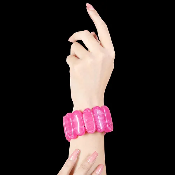Smooth_Orbit_Bead_Elastic_Stretch_Bracelet_For_Women_Classic_Round_Polished_Bead_Bracelet_Stackable_Acrylic_Fashion_Jewellery_Navratri_Diwali_Party_Gift_Boho_Daily_Wear