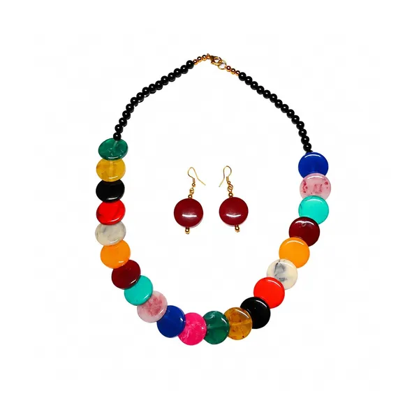 Coin_Stone_Necklace_Set_For_Women_Handmade_Bead_Statement_Necklace_With_Earrings_Fashion_Jewellery_For_Party_Wedding_Office_Ethnic_Casual_Wear_Premium_Gift_For_Women