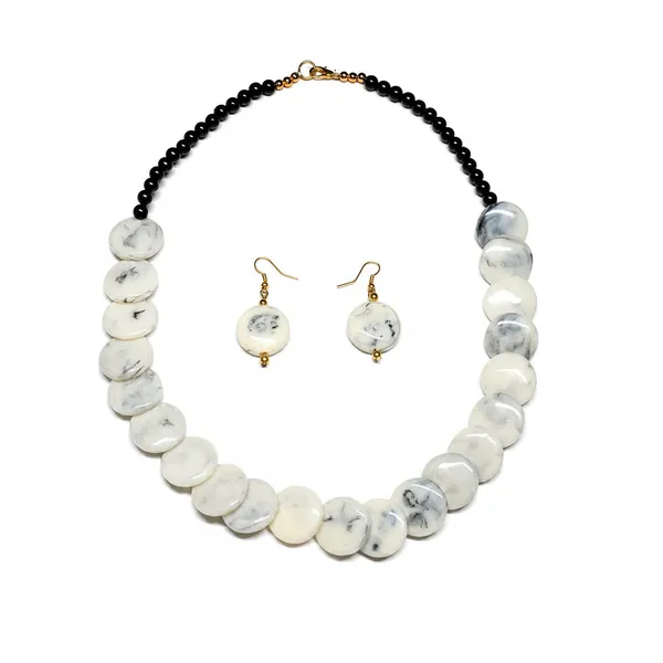Coin_Stone_Necklace_Set_For_Women_Handmade_Bead_Statement_Necklace_With_Earrings_Fashion_Jewellery_For_Party_Wedding_Office_Ethnic_Casual_Wear_Premium_Gift_For_Women