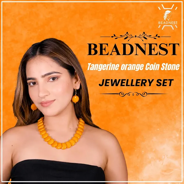Coin_Stone_Necklace_Set_For_Women_Handmade_Bead_Statement_Necklace_With_Earrings_Fashion_Jewellery_For_Party_Wedding_Office_Ethnic_Casual_Wear_Premium_Gift_For_Women