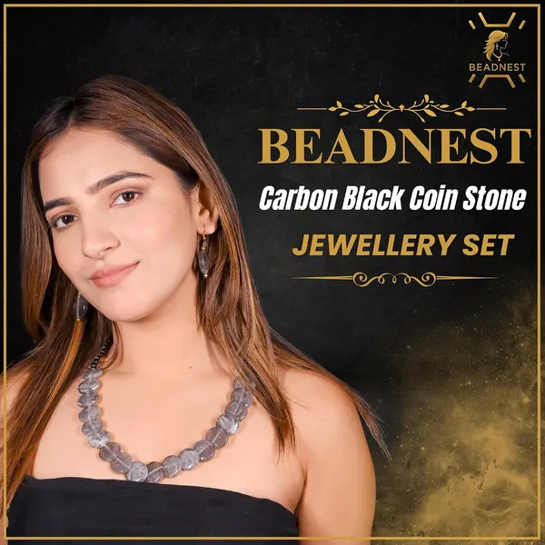 Coin_Stone_Necklace_Set_For_Women_Handmade_Bead_Statement_Necklace_With_Earrings_Fashion_Jewellery_For_Party_Wedding_Office_Ethnic_Casual_Wear_Premium_Gift_For_Women