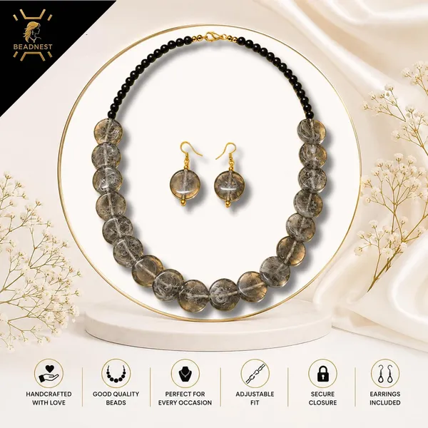 Coin_Stone_Necklace_Set_For_Women_Handmade_Bead_Statement_Necklace_With_Earrings_Fashion_Jewellery_For_Party_Wedding_Office_Ethnic_Casual_Wear_Premium_Gift_For_Women