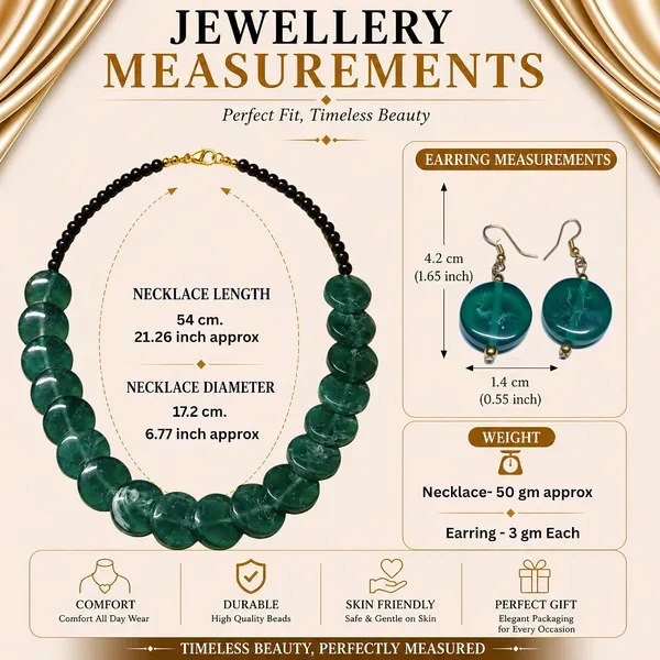 Coin_Stone_Necklace_Set_For_Women_Handmade_Bead_Statement_Necklace_With_Earrings_Fashion_Jewellery_For_Party_Wedding_Office_Ethnic_Casual_Wear_Premium_Gift_For_Women