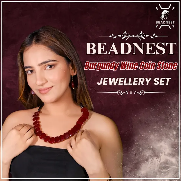Product_Summary_Beadnest_Coin_Stone_Necklace_Set_For_Women_Handmade_Bead_Statement_Necklace_With_Earrings_Fashion_Jewellery_For_Party_Wedding_Office_Ethnic_Casual_Wear_Premium_Gift_For_Women