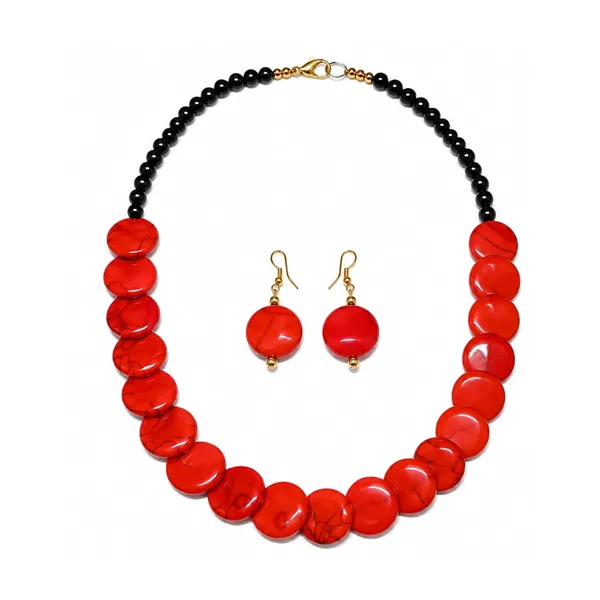 Coin_Stone_Necklace_Set_For_Women_Handmade_Bead_Statement_Necklace_With_Earrings_Fashion_Jewellery_For_Party_Wedding_Office_Ethnic_Casual_Wear_Premium_Gift_For_Women