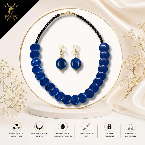 Coin_Stone_Necklace_Set_For_Women_Handmade_Bead_Statement_Necklace_With_Earrings_Fashion_Jewellery_For_Party_Wedding_Office_Ethnic_Casual_Wear_Premium_Gift_For_Women