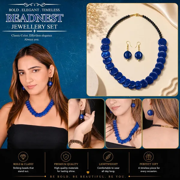 Coin_Stone_Necklace_Set_For_Women_Handmade_Bead_Statement_Necklace_With_Earrings_Fashion_Jewellery_For_Party_Wedding_Office_Ethnic_Casual_Wear_Premium_Gift_For_Women